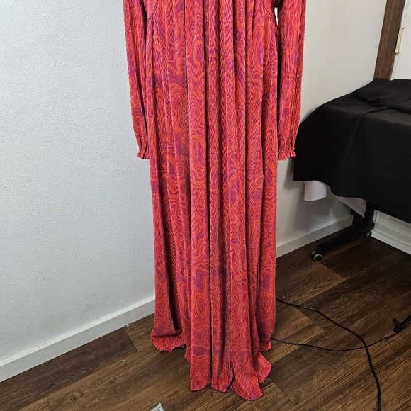 NINA Parker Plisse Pleated Maxi Dress Size 1X - Picture 5 of 13